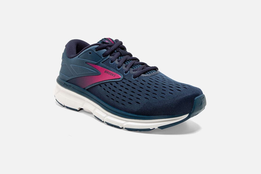 Dyad 11 Road Brooks Running Shoes NZ Womens - Navy/Pink - KUFHIM-803